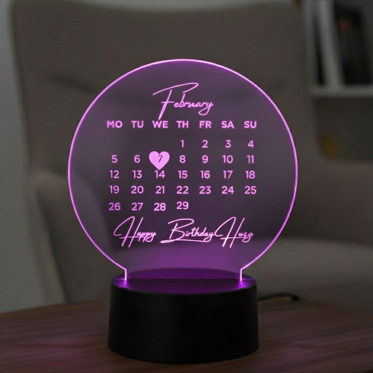 Birthday Calendar Led Lamp