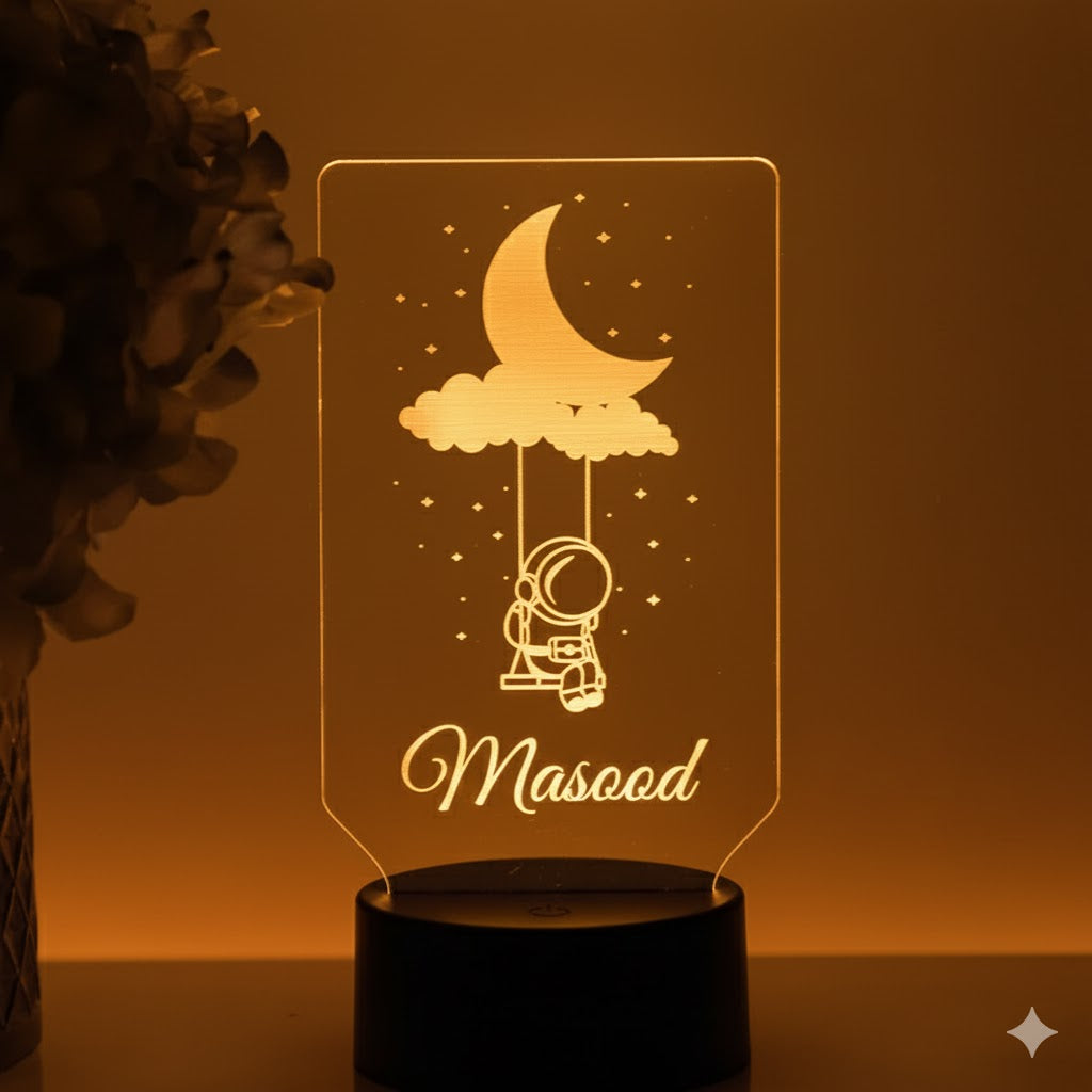 Astronat theme Birthday Led Lamp