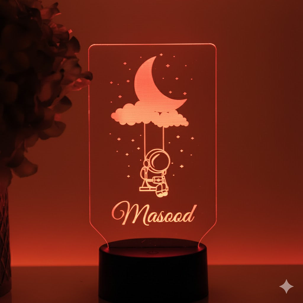 Astronat theme Birthday Led Lamp