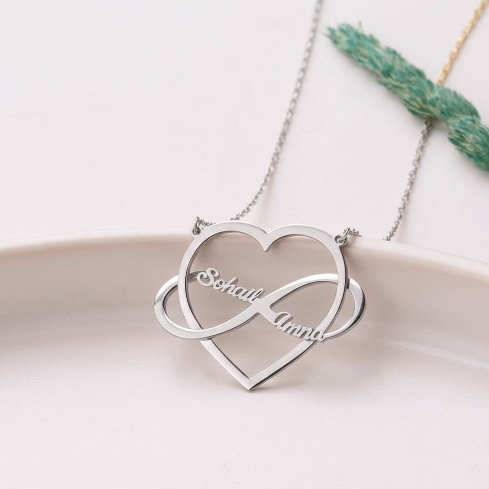 silver name necklace