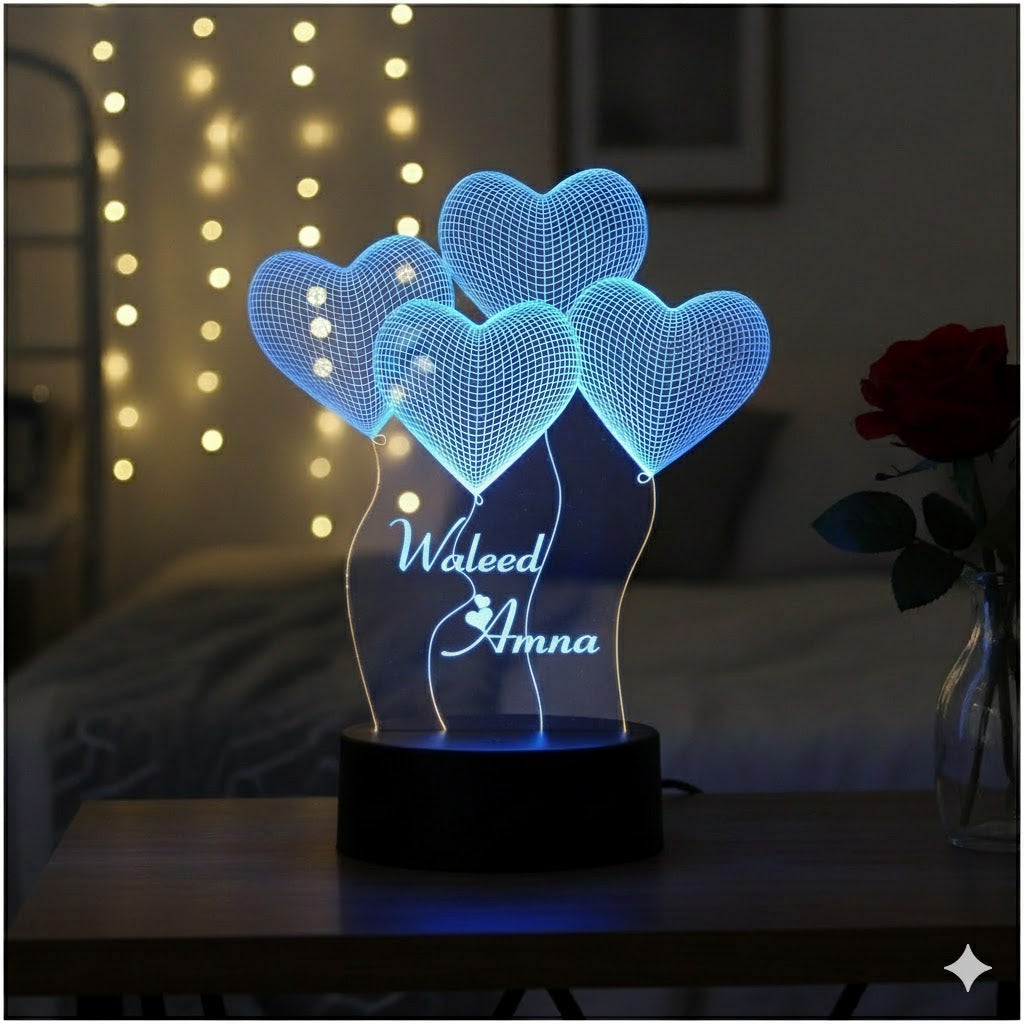 Wedding Anniversary Gift  Led Lamp