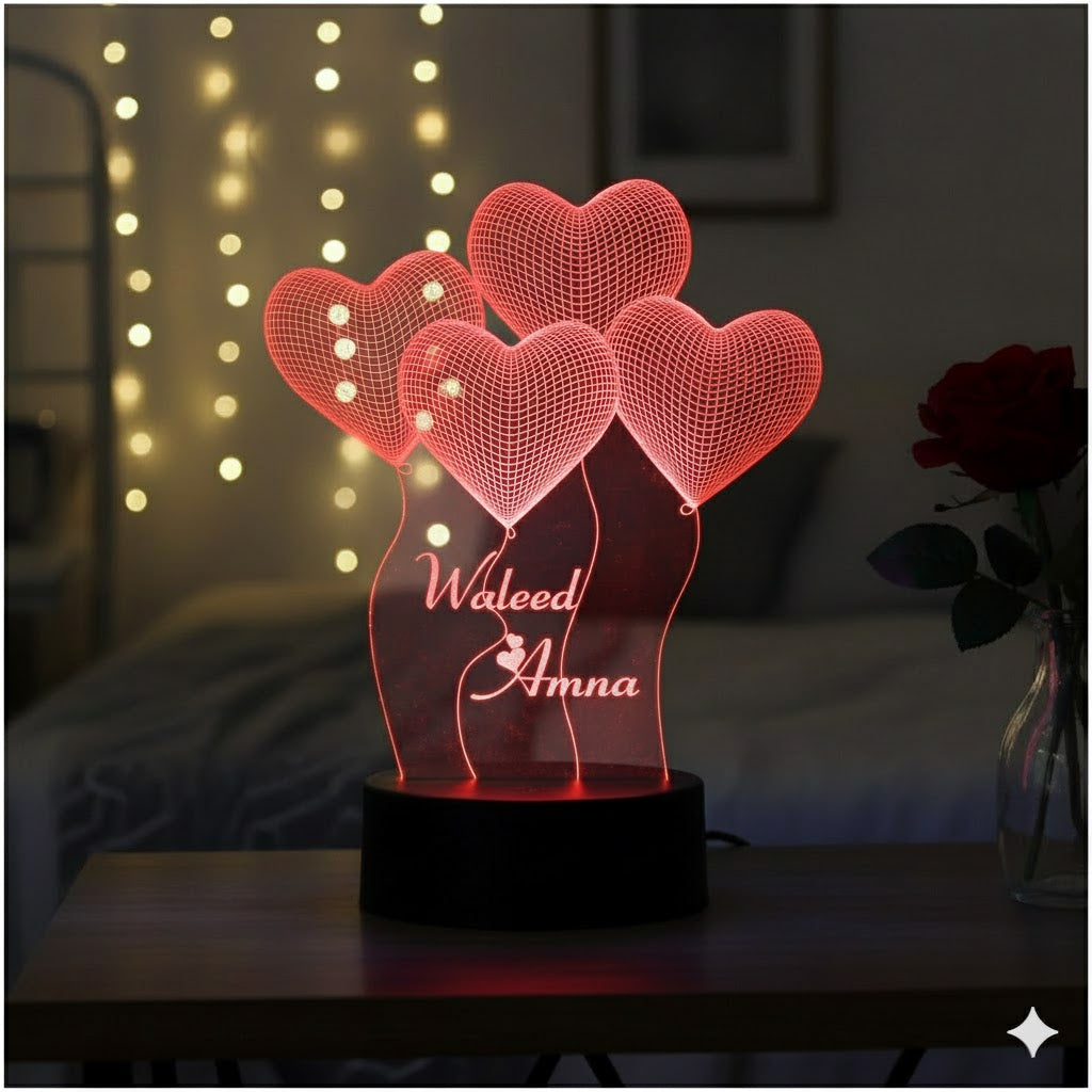 Wedding Anniversary Gift  Led Lamp